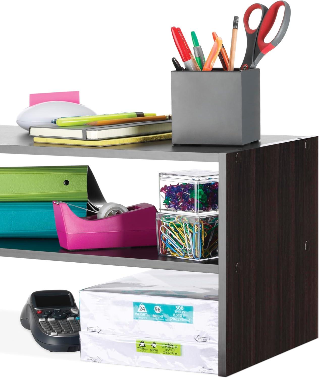 imageWhitmor Wood Stackable 2Shelf Shoe Rack 24 INCH EspressoEspresso