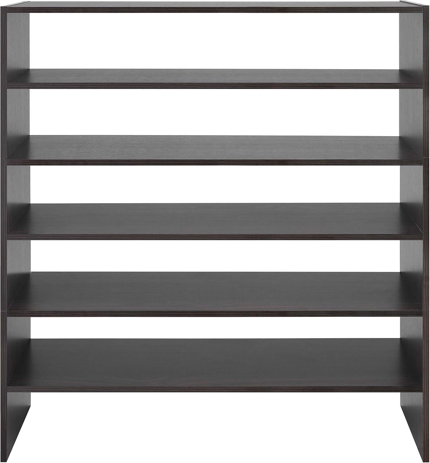 imageWhitmor Wood Stackable 2Shelf Shoe Rack 24 INCH EspressoEspresso