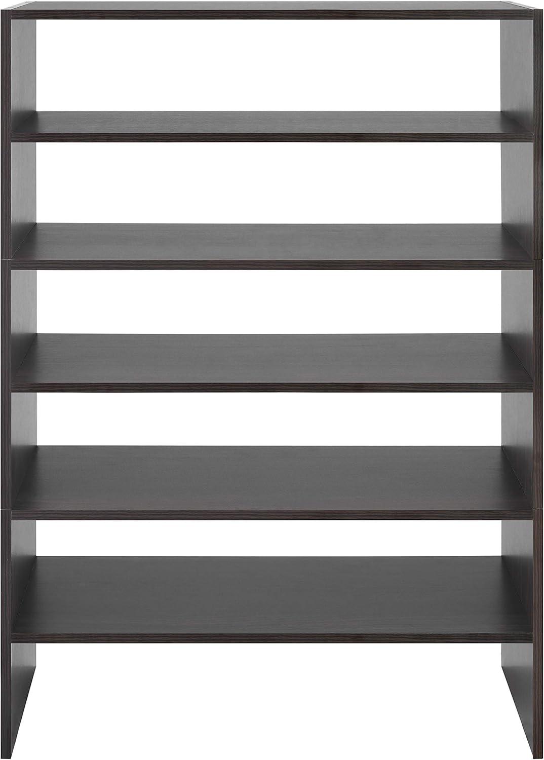 imageWhitmor Wood Stackable 2Shelf Shoe Rack 24 INCH EspressoEspresso