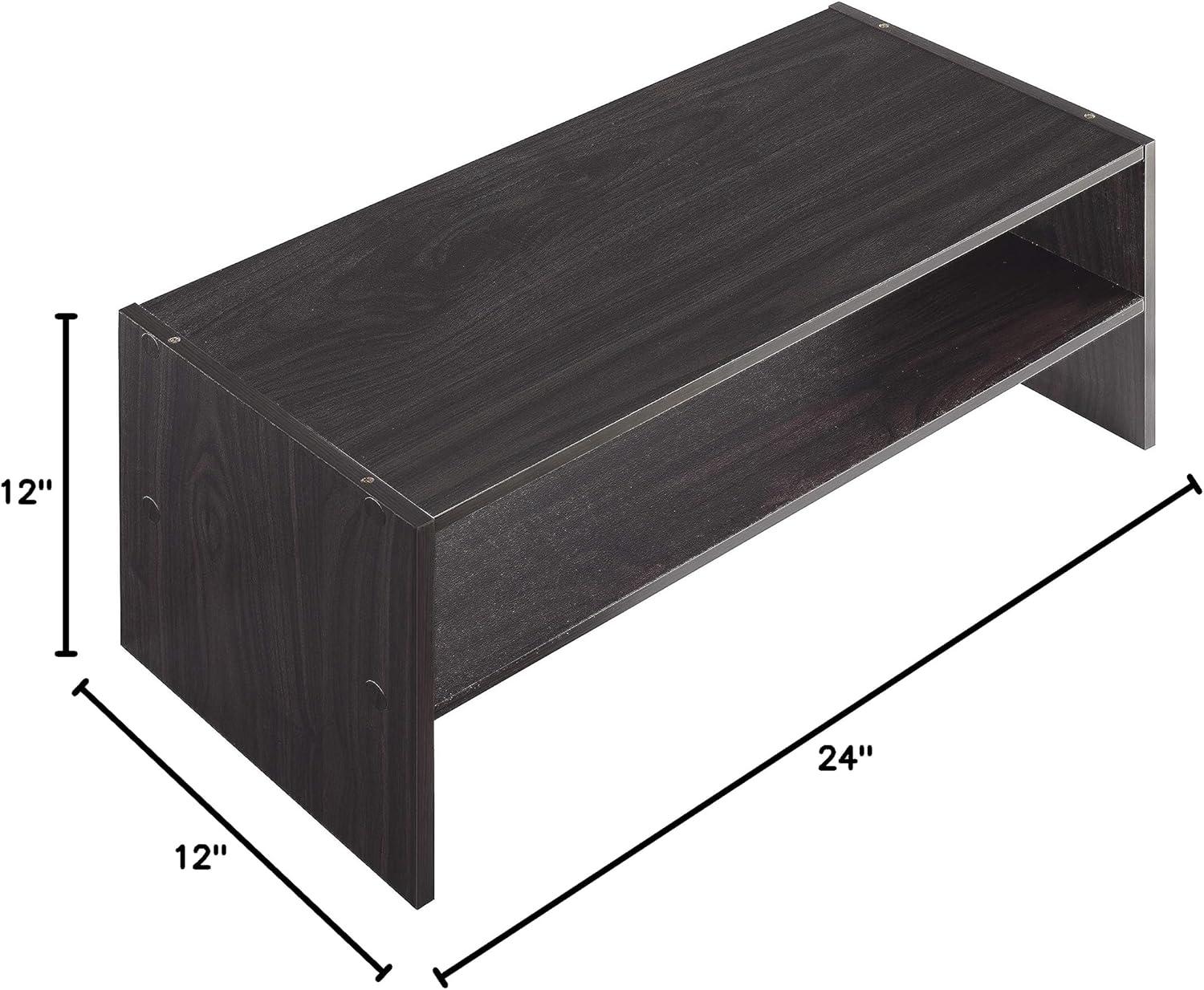 imageWhitmor Wood Stackable 2Shelf Shoe Rack 24 INCH EspressoEspresso