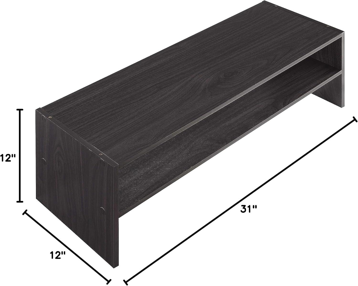 imageWhitmor Wood Stackable 2Shelf Shoe Rack 24 INCH EspressoEspresso