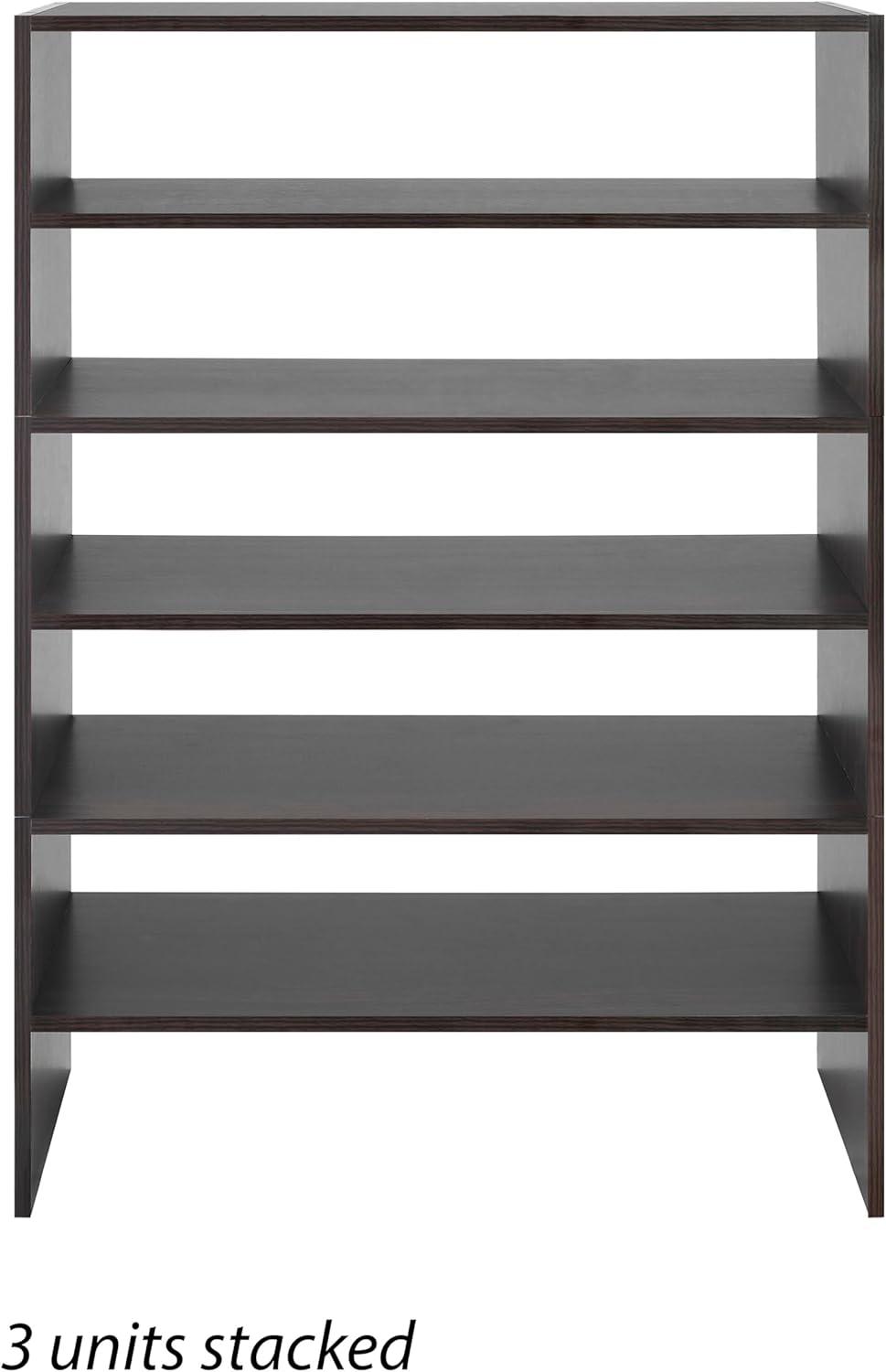 imageWhitmor Wood Stackable 2Shelf Shoe Rack 24 INCH EspressoEspresso