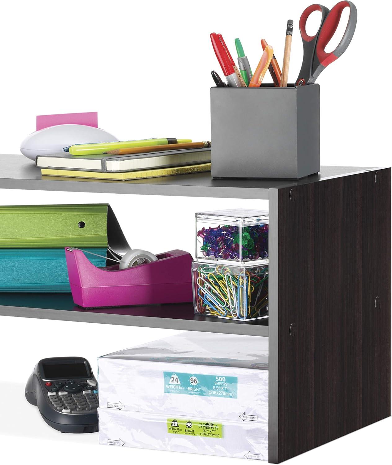 imageWhitmor Wood Stackable 2Shelf Shoe Rack 24 INCH EspressoEspresso