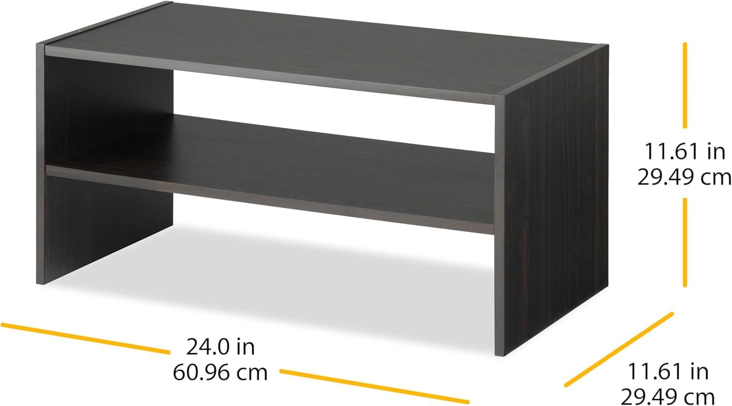 imageWhitmor Wood Stackable 2Shelf Shoe Rack 24 INCH EspressoEspresso