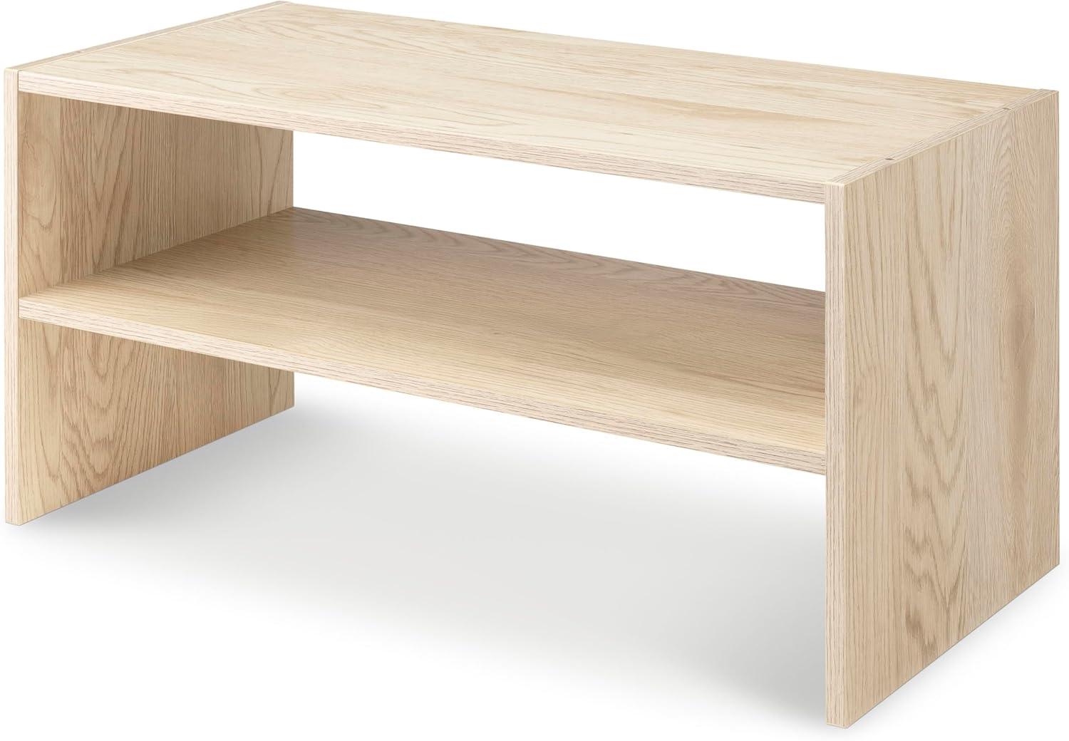 imageWhitmor Wood Stackable 2Shelf Shoe Rack 24 INCH EspressoLight Brown