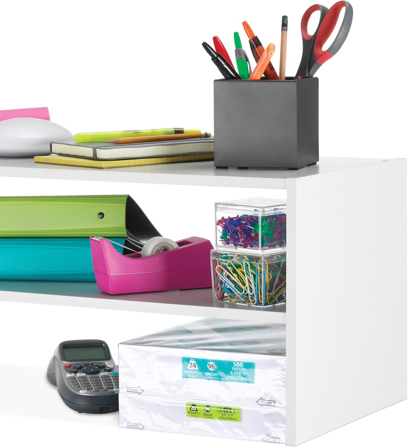 imageWhitmor Wood Stackable 2Shelf Shoe Rack 24 INCH EspressoWhite