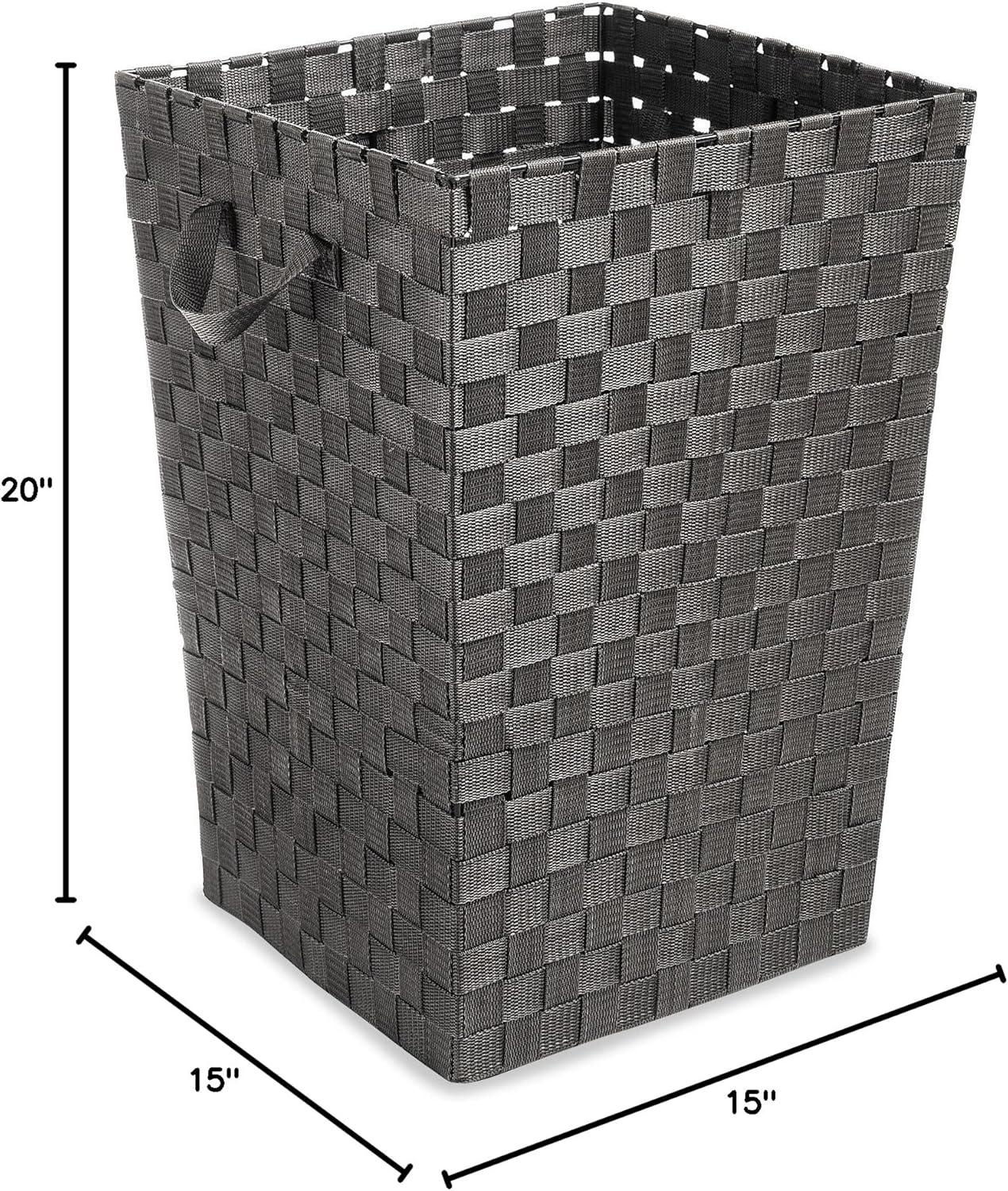 imageWhitmor Woven Strap Laundry Hamper Espresso 15x15x20Espresso