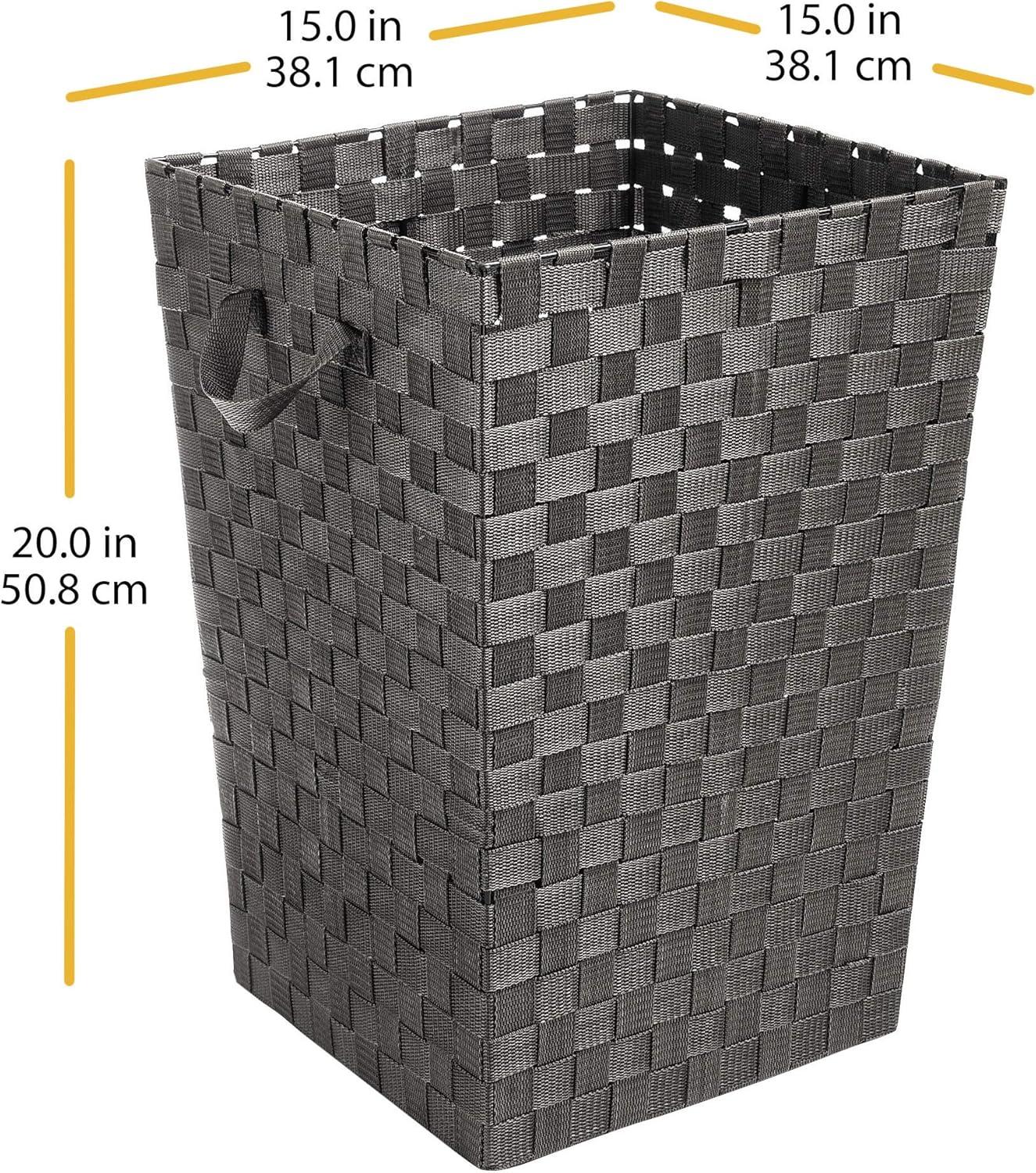 imageWhitmor Woven Strap Laundry Hamper Espresso 15x15x20Espresso