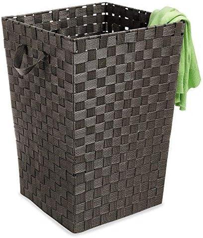 imageWhitmor Woven Strap Laundry Hamper Espresso 15x15x20Espresso