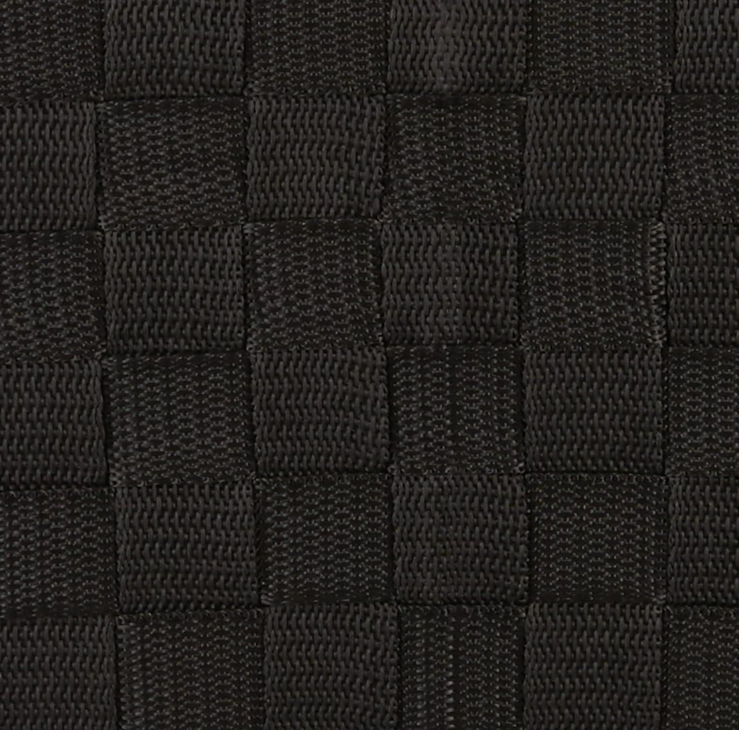 imageWhitmor Woven Strap Storage Tote Basket Espresso LargeBlack