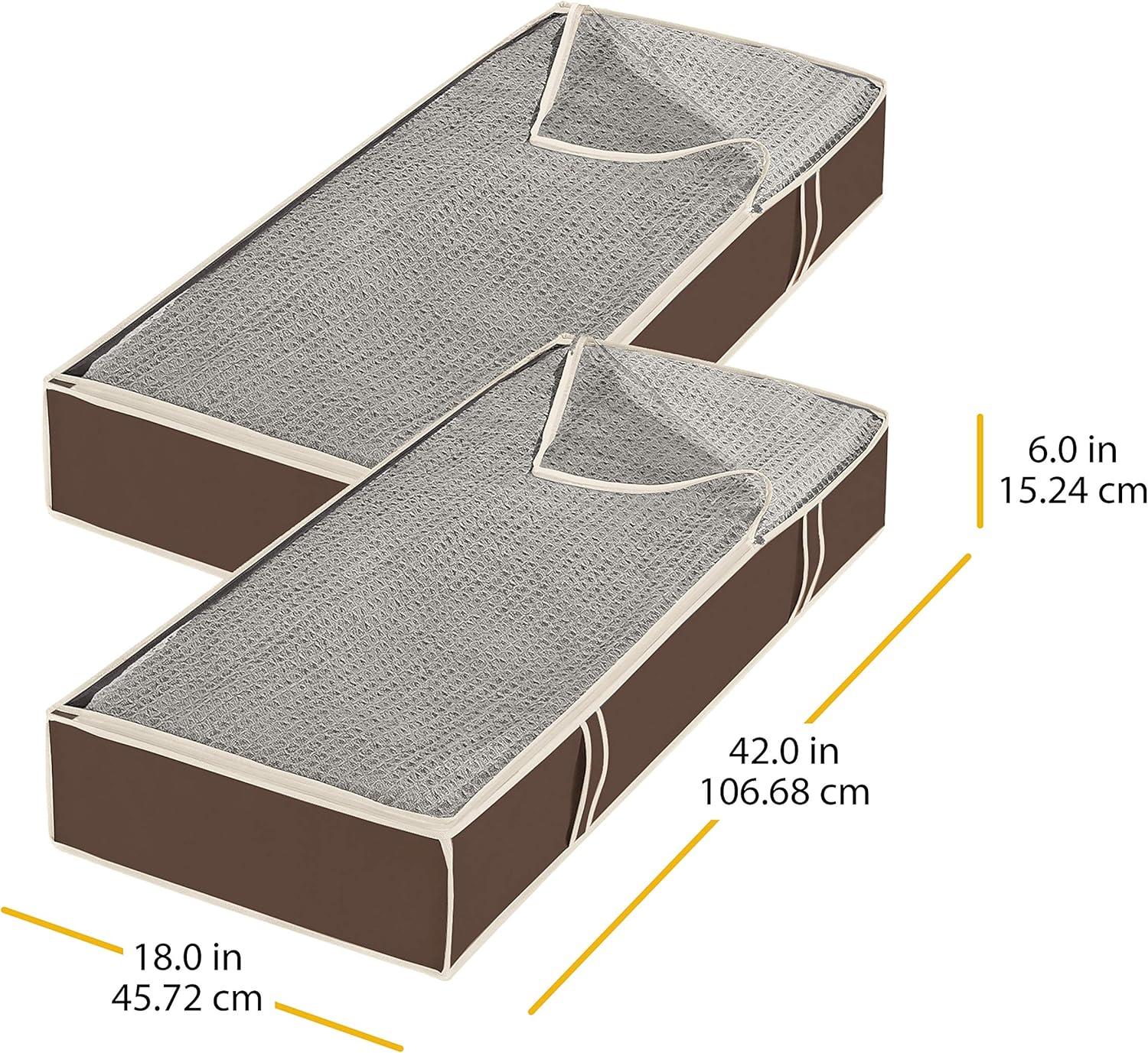 imageWhitmor Zippered Underbed Bags Java Set of 2 Pieces