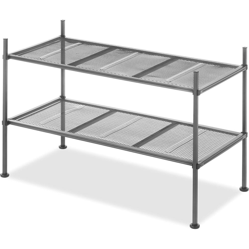 imageWhitmor 10 Tier Shoe Tower 50 Pair Chrome2tier grey