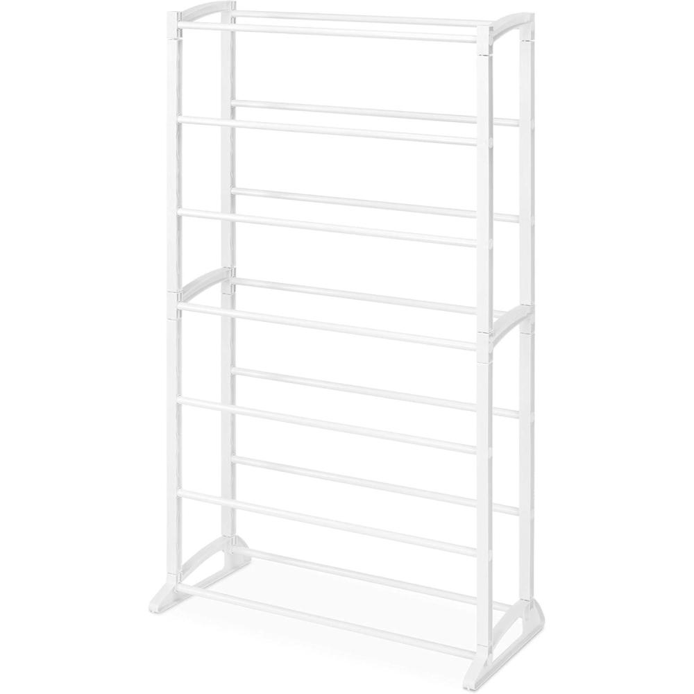 imageWhitmor 10 Tier Shoe Tower 50 Pair Chrome7 Tier white