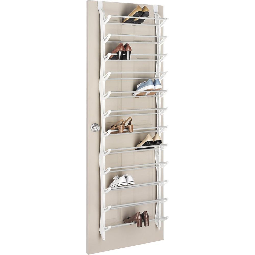 imageWhitmor 24 Pair Over The Door Shoe RackWhite36PAIR