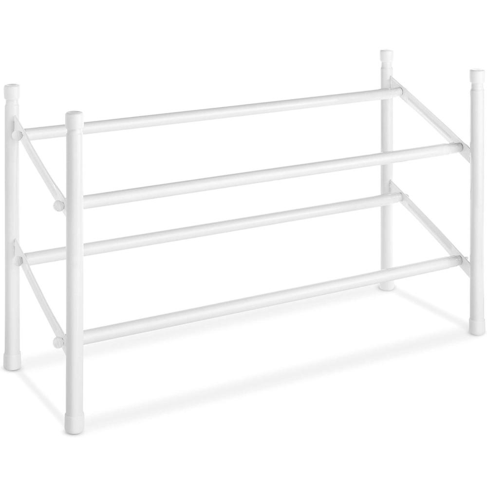 imageWhitmor 2Tier Expandable and Stackable Shoe Rack WhiteWhite
