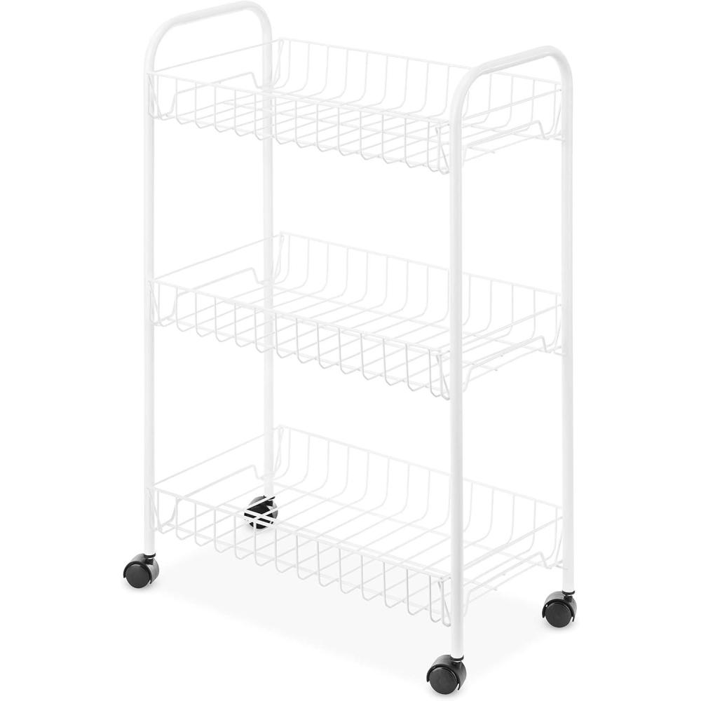 imageWhitmor 3 Tier Rolling Laundry Cart 850x260x31010 x 175 x 2475 inches