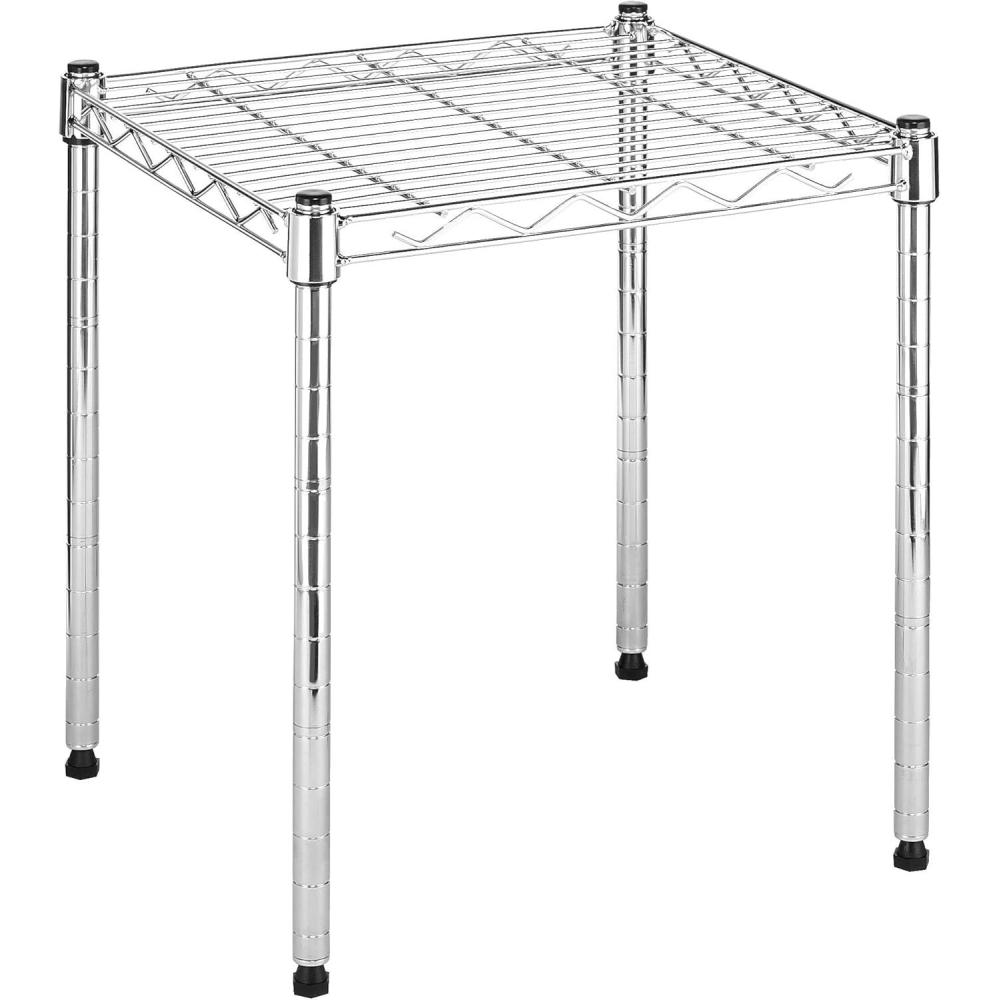 imageWhitmor 3 Tier Shelving Unit Metal Storage Shelves Adjustable Heavy Duty Shelf with Wheels 400 lbs Capacity per Shelf 1200 lbs Total for Home Garage Workshop 23quotL x 13quotW x 30quotH Chrome1TIER 15L x 14W x 15H