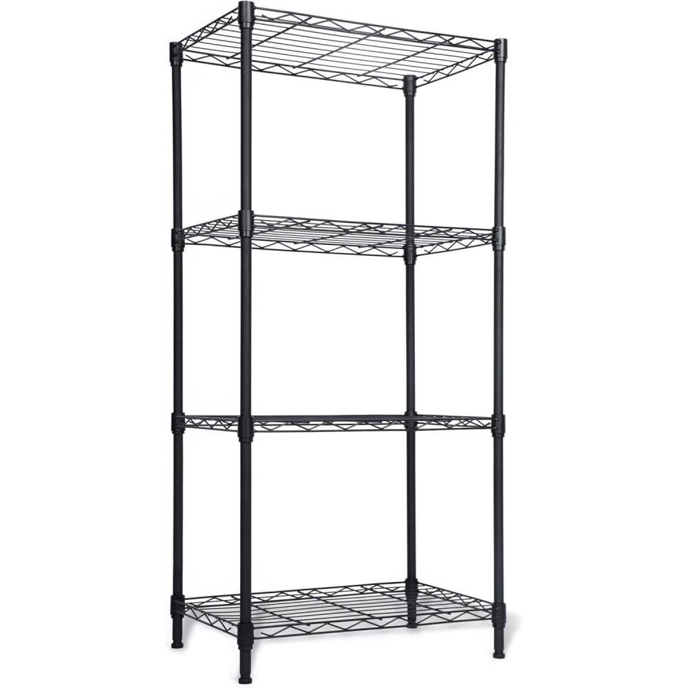 imageWhitmor 3 Tier Shelving Unit Metal Storage Shelves Adjustable Heavy Duty Shelf with Wheels 400 lbs Capacity per Shelf 1200 lbs Total for Home Garage Workshop 23quotL x 13quotW x 30quotH Chrome4TIER 18L x 12W x 38H