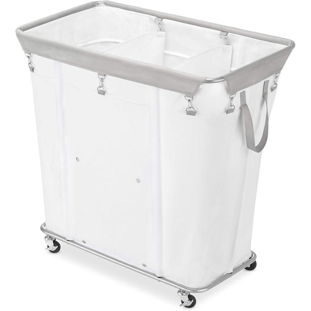 imageWhitmor 3Section Industrial Laundry Sorter White3 Section