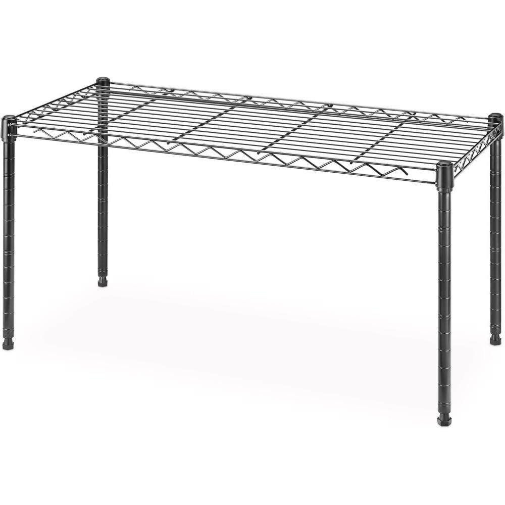 imageWhitmor 3Wire Shelving Unit Metal Storage Shelves Easy Assembly Home Organizer for Pantry Kitchen Garage Plant1tier 30l X 14w X 15h