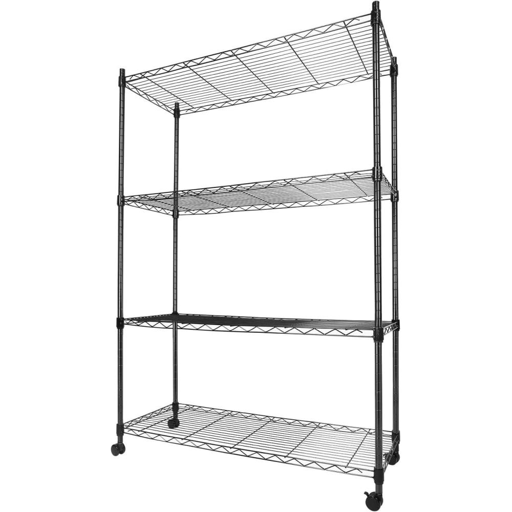 imageWhitmor 3Wire Shelving Unit Metal Storage Shelves Easy Assembly Home Organizer for Pantry Kitchen Garage Plant4tier 36l X 14w X 54h
