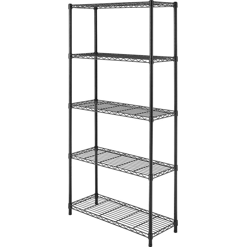 imageWhitmor 3Wire Shelving Unit Metal Storage Shelves Easy Assembly Home Organizer for Pantry Kitchen Garage Plant5tier 36l X 14w X 72h