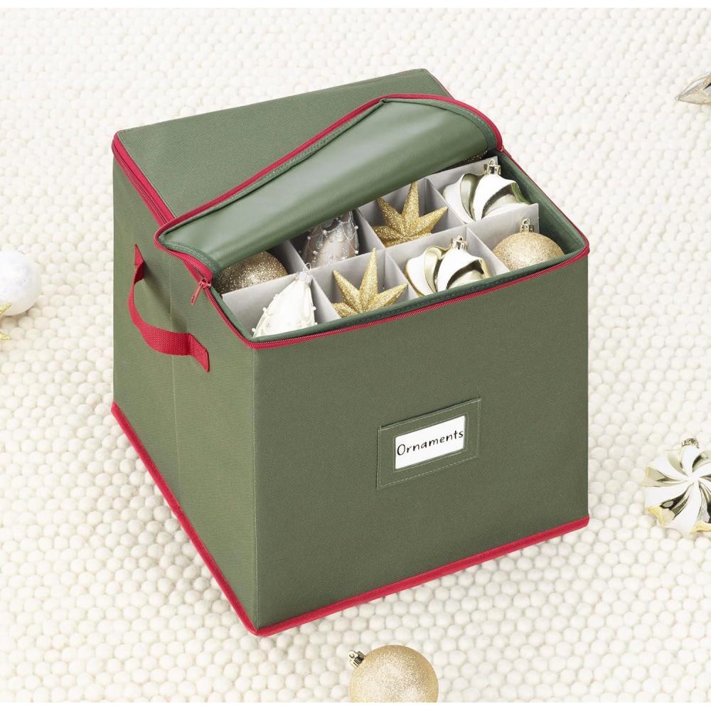 imageWhitmor 61295340 Ornament Storage 64 compartments RedGreen