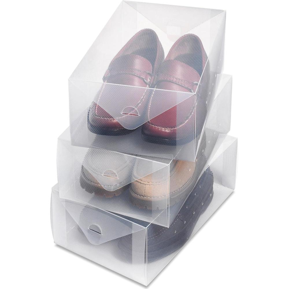 imageWhitmor Clear Vue Womens Shoe Box Set of 4 White 4 CountSet of 3