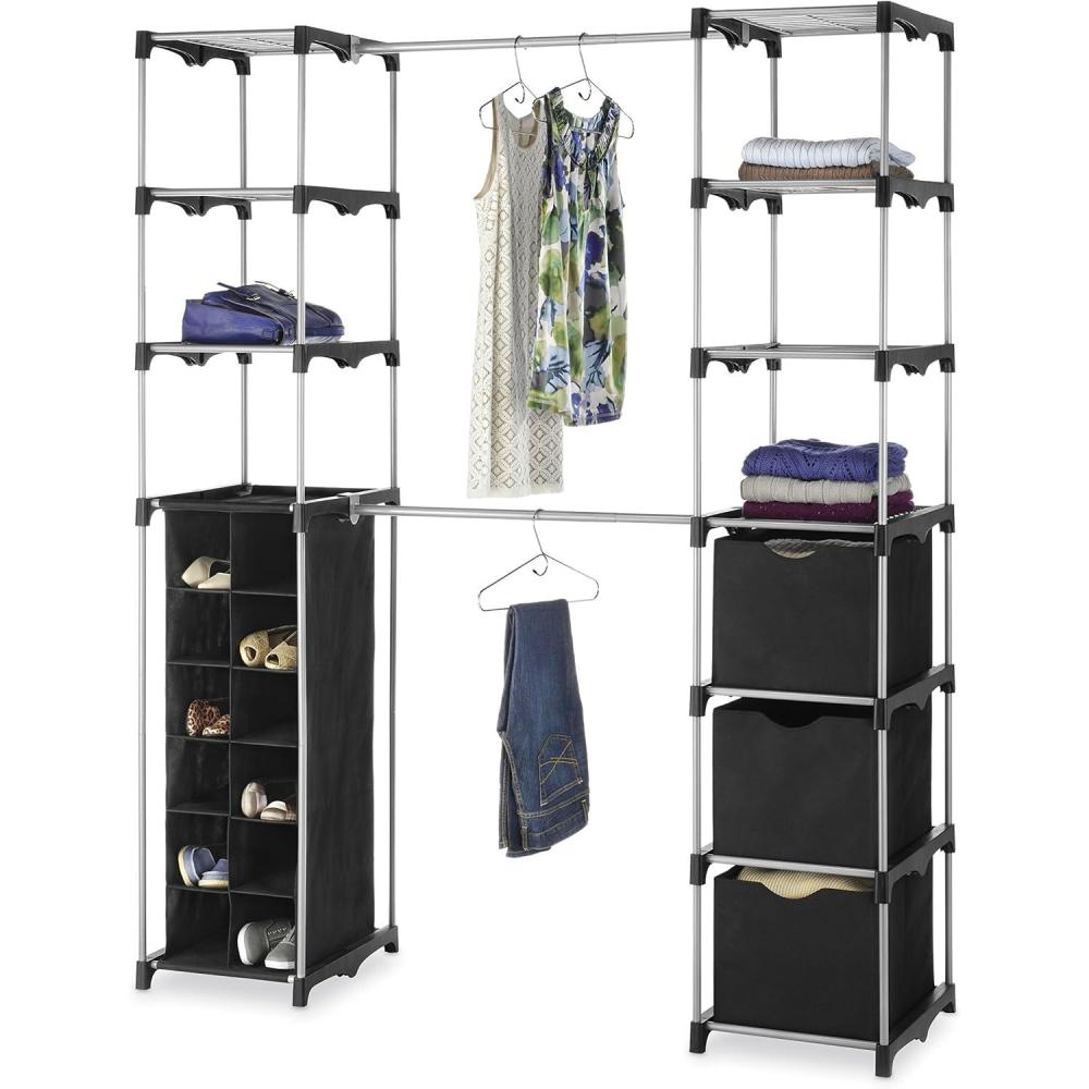 imageWhitmor Deluxe Double Rod Adjustable Closet Organization System