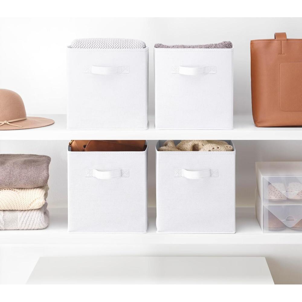 imageWhitmor Gray Collapsible Cubes 10quot L x 10quot W x 10quot H Set of 2White