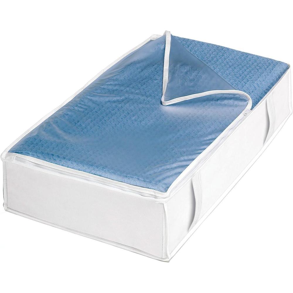 imageWhitmor Heavy Duty Canvas 12 Section Under Bed Shoe BagWhite