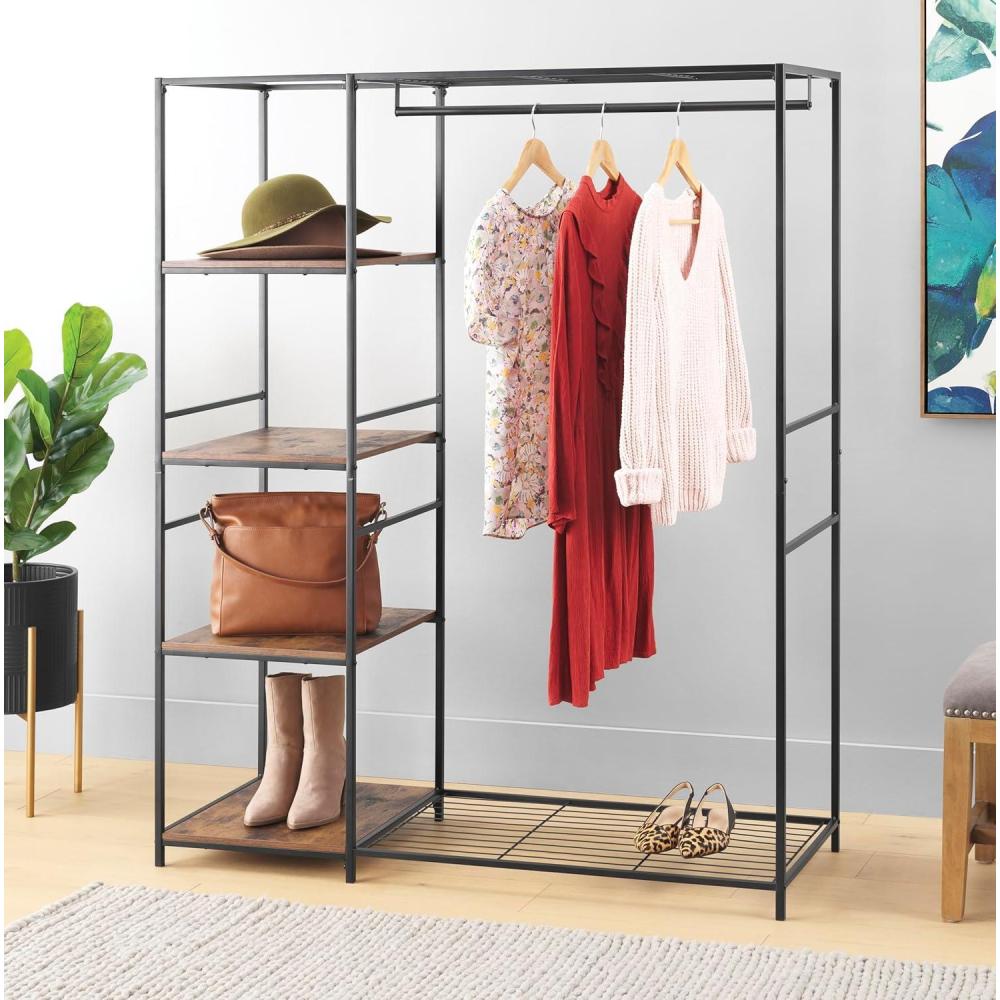 imageWhitmor Modern Industrial Freestanding Closet OrganizerGrey