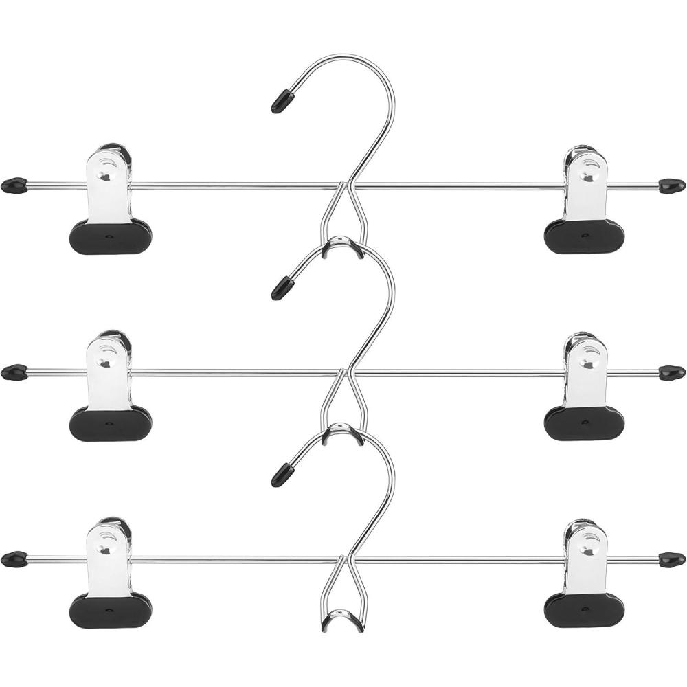 imageWhitmor Plastic 4 Tier Skirt Hanger SteelDELUXE ADD ON SKIRT SLACK HANGERS S3