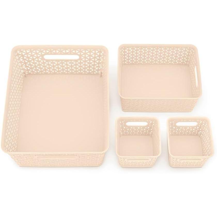 imageWhitmor Resin Form Tote Medium SilverBeige