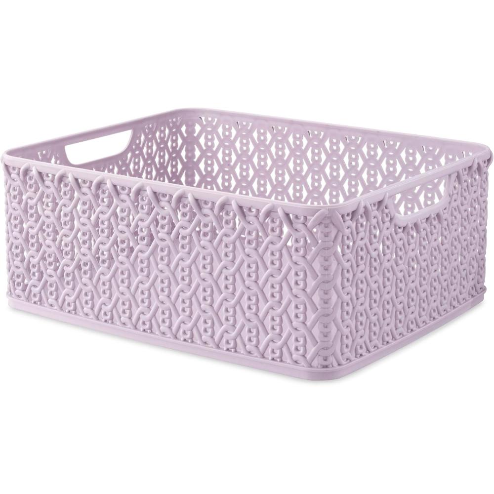 imageWhitmor Resin Form Tote Medium SilverLavender