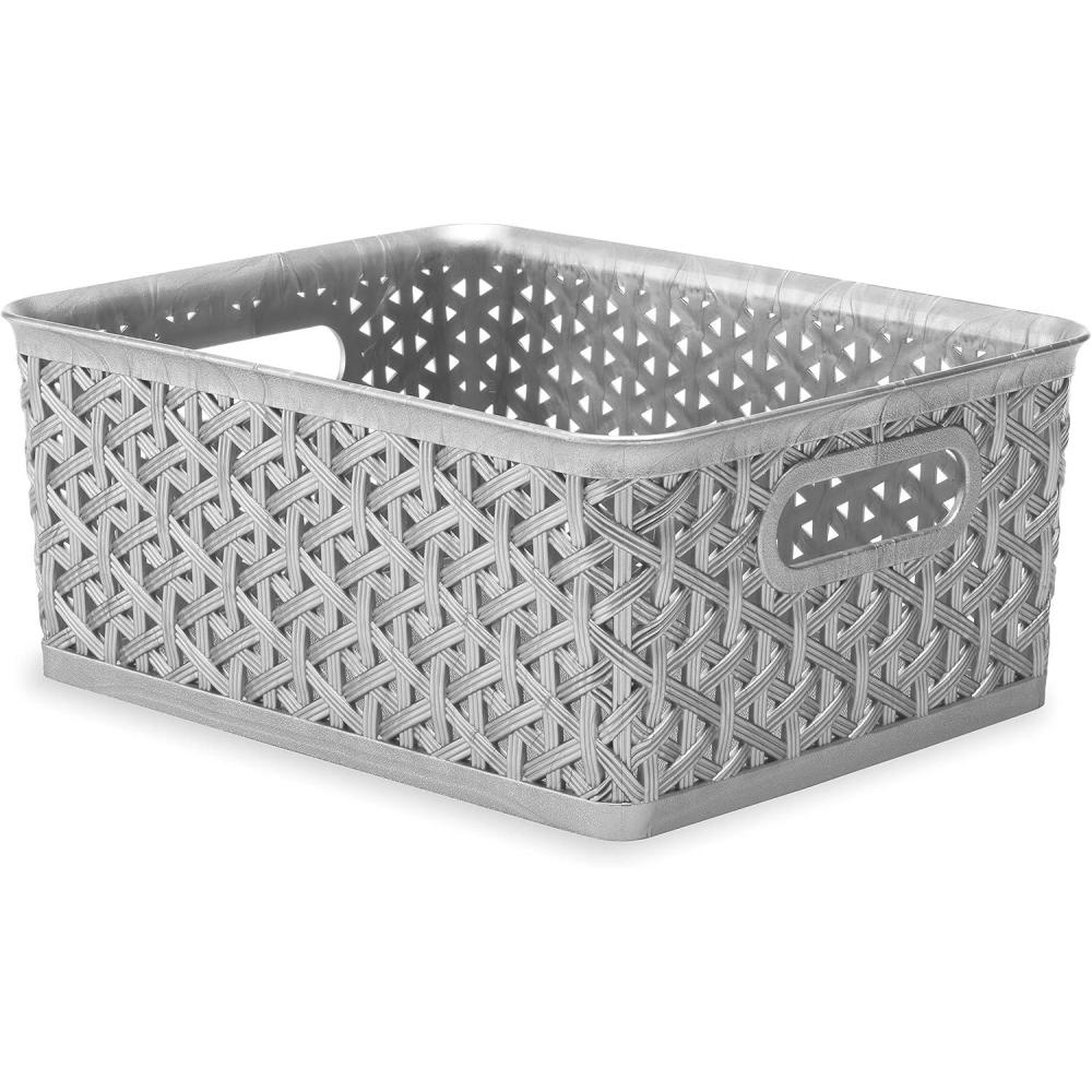 imageWhitmor Resin Form Tote Medium SilverSilver