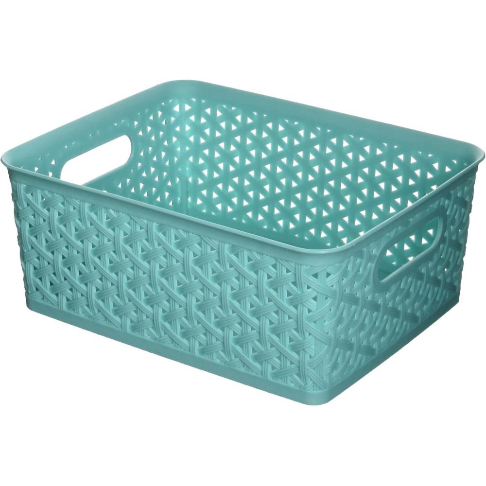 imageWhitmor Resin Form Tote Medium SilverTurquoise