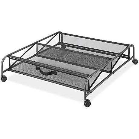 imageWhitmor Rolling White Wire Underbed CartGUNMETAL MESH