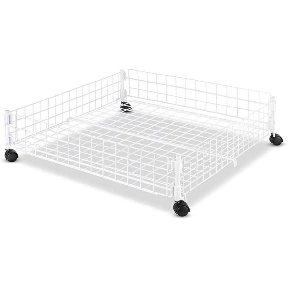 imageWhitmor Rolling White Wire Underbed CartWHITE WIRE
