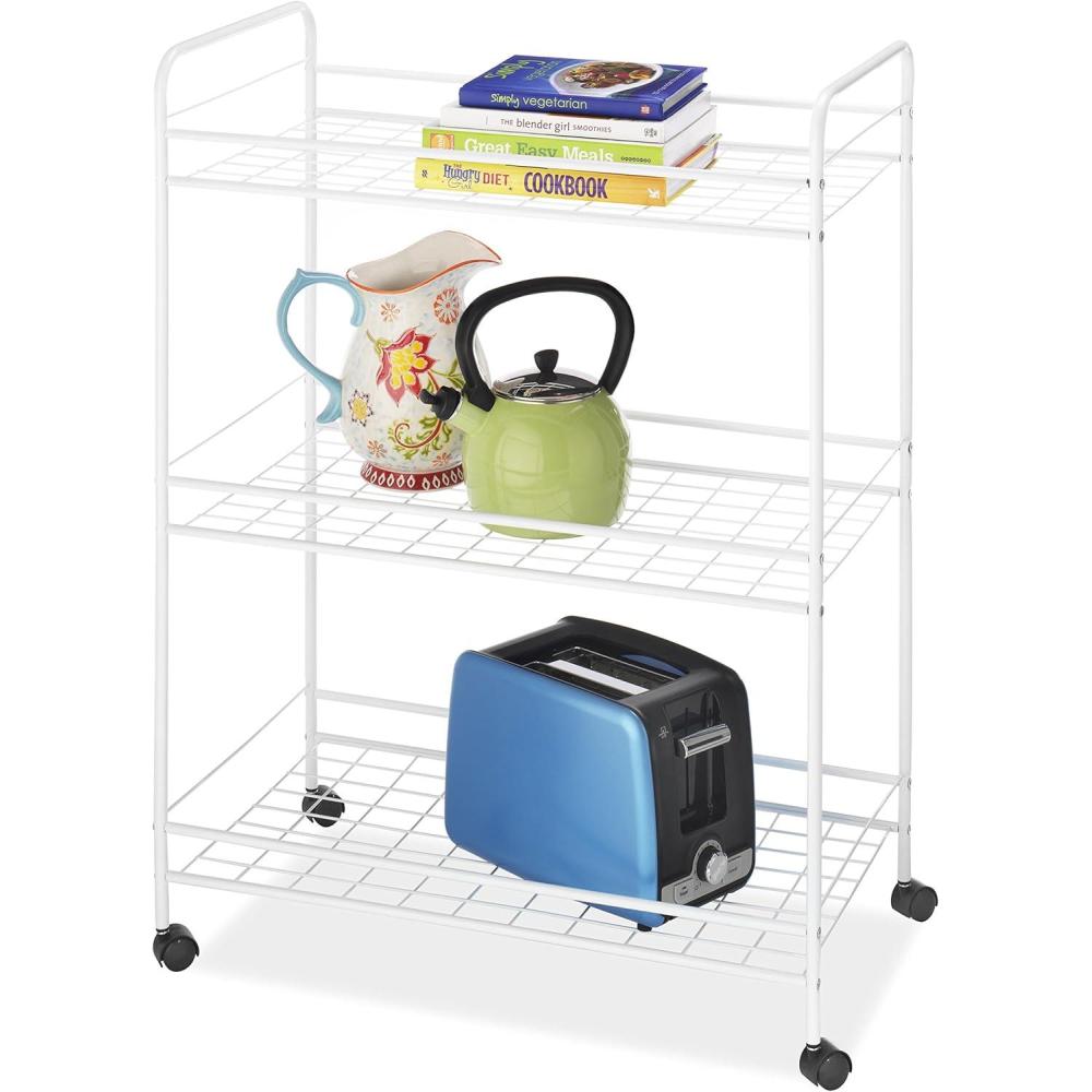 imageWhitmor Slim Rolling Household Cart White 3050 x 925 x 20752525L x 135W x 335H