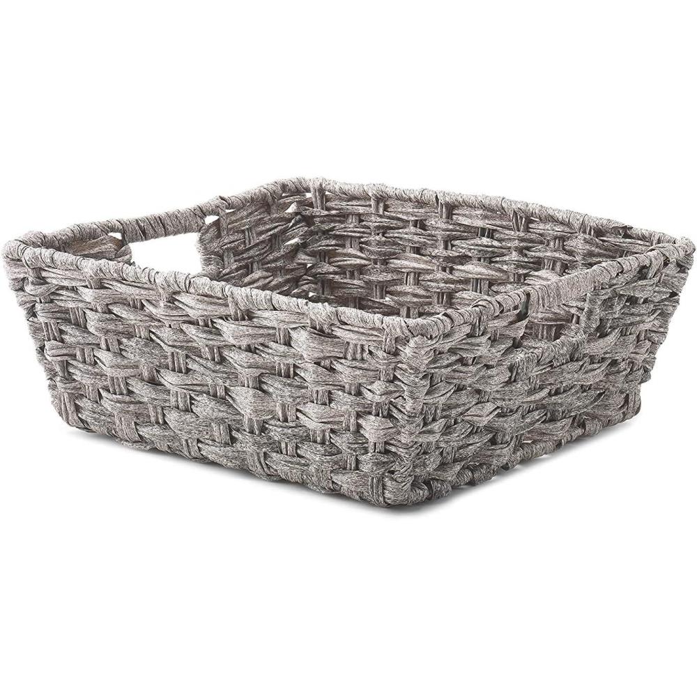 imageWhitmor Split Rattique Shelf Tote Gray Wash
