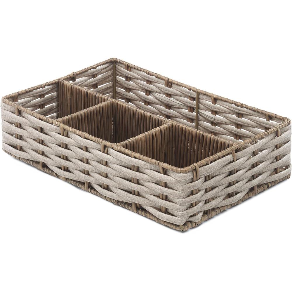 imageWhitmor Split Rattique Tank Topper Gray WashBrown