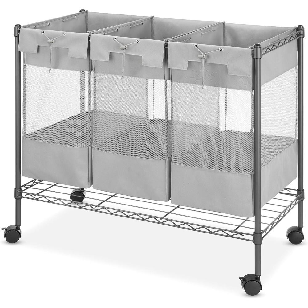 imageWhitmor Supreme 3 Bag Organizer Gunmetal Gray 61308766BBTriple Sorter