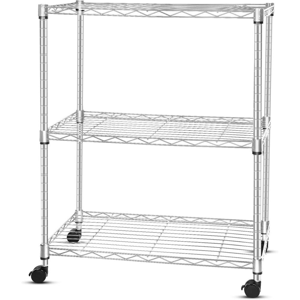 imageWhitmor Supreme 5 Tier Adjustable Shelving 500 Pound Weight Capacity Per Shelf Leveling Feet3tier 24l X 14w X 20h With Wheels