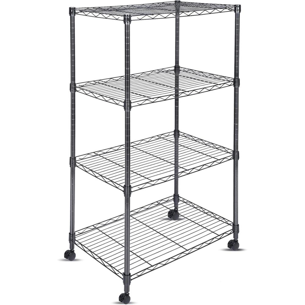 imageWhitmor Supreme 5 Tier Adjustable Shelving 500 Pound Weight Capacity Per Shelf Leveling Feet4tier 24l X 14w X 47h With Wheels