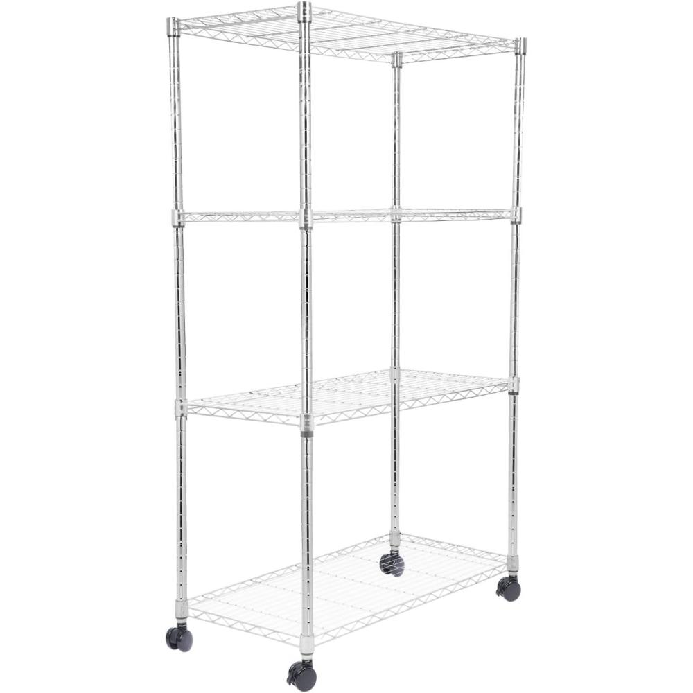 imageWhitmor Supreme 5 Tier Adjustable Shelving 500 Pound Weight Capacity Per Shelf Leveling Feet4tier 36l X 18w X 59h With Wheels