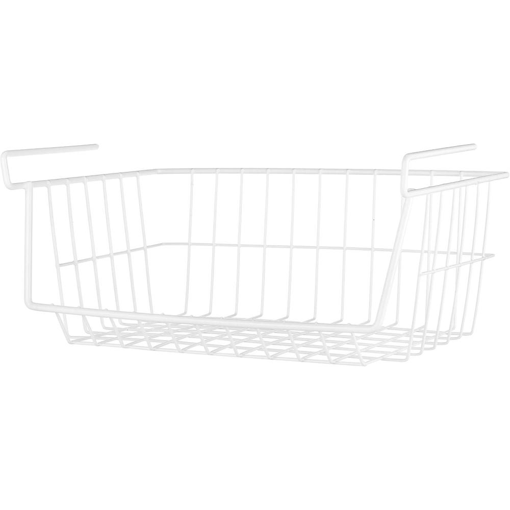 imageWhitmor White Wire Shelf BasketWhite