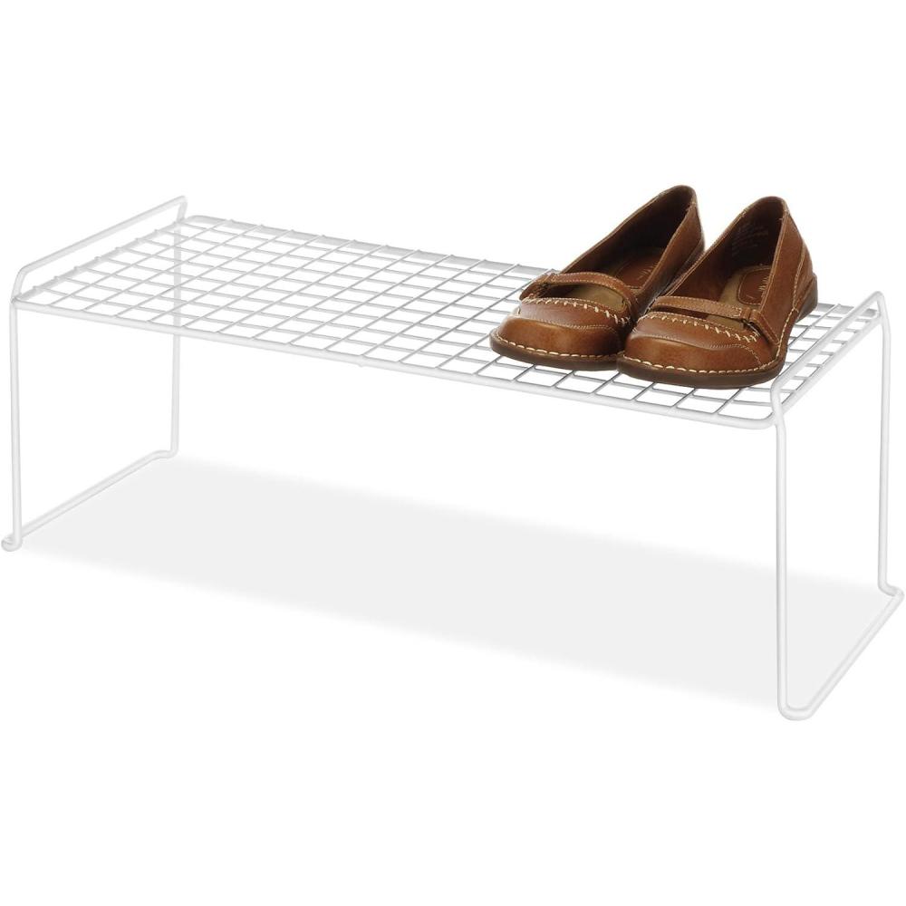 imageWhitmor Wire Grid Stacking Shelf Small White1TIER 10L x 23W x 8H