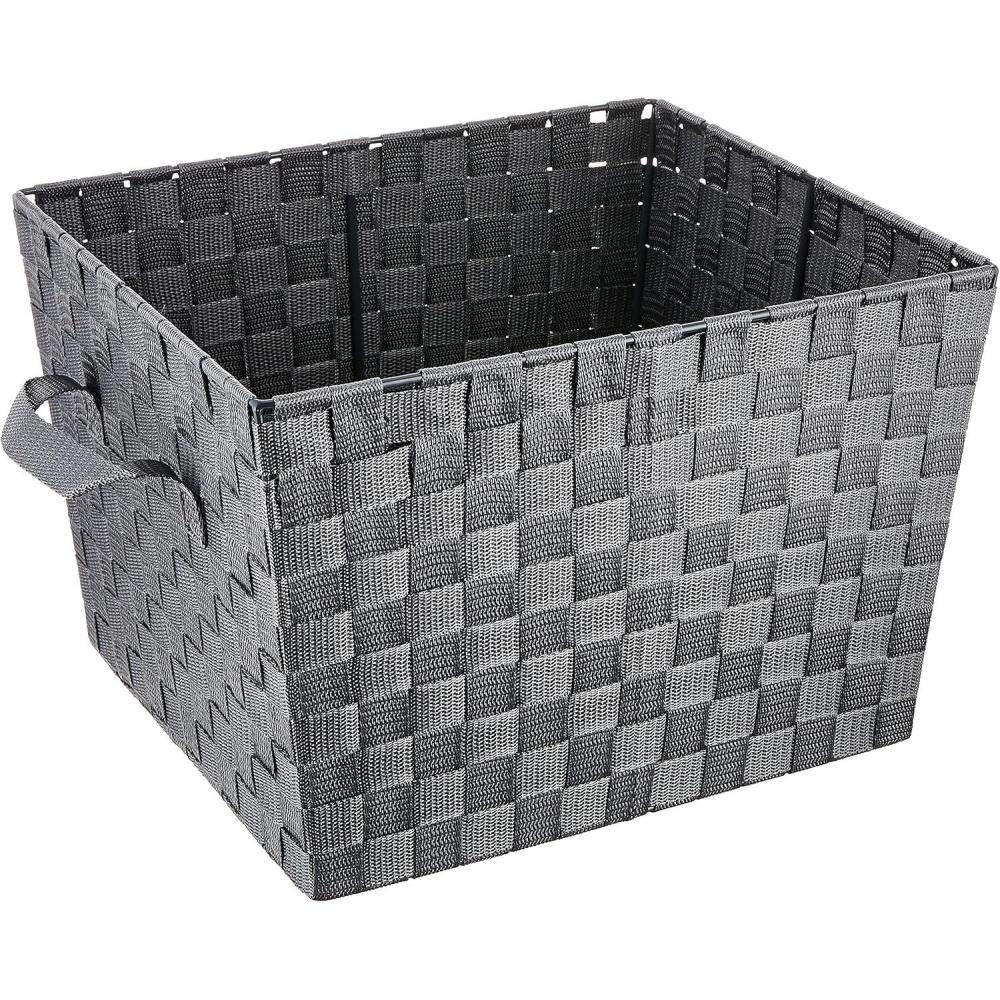 imageWhitmor Woven Strap Tote Savvy Gray Medium