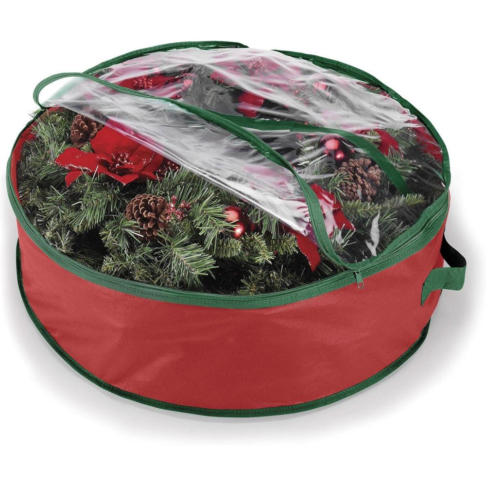 imageWhitmor Wreath and Garland Bag for 30Inch WreathsRed